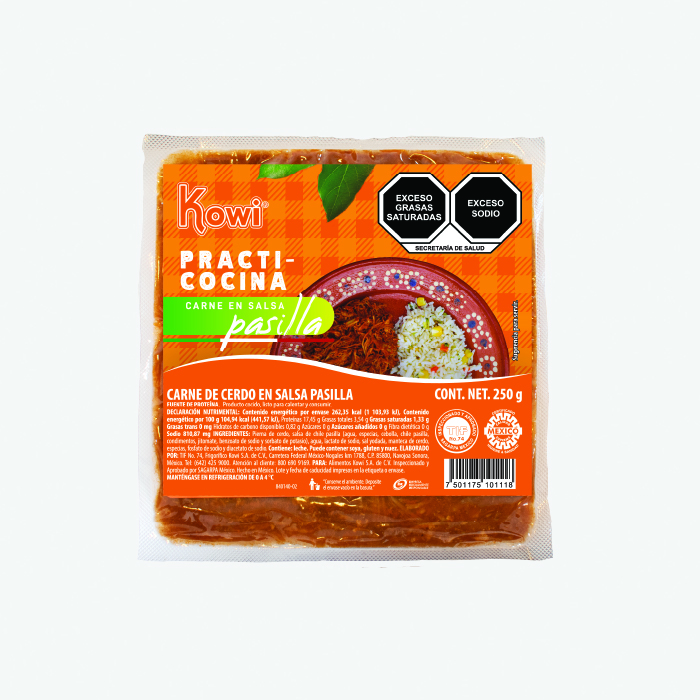 CARNE EN SALSA PASILLA 250 G.